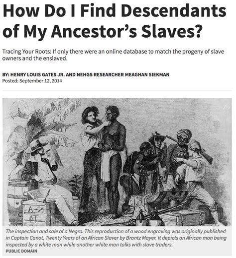 how to find slave ancestors.